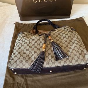 Gucci Beige and Brown Shoulder Bag